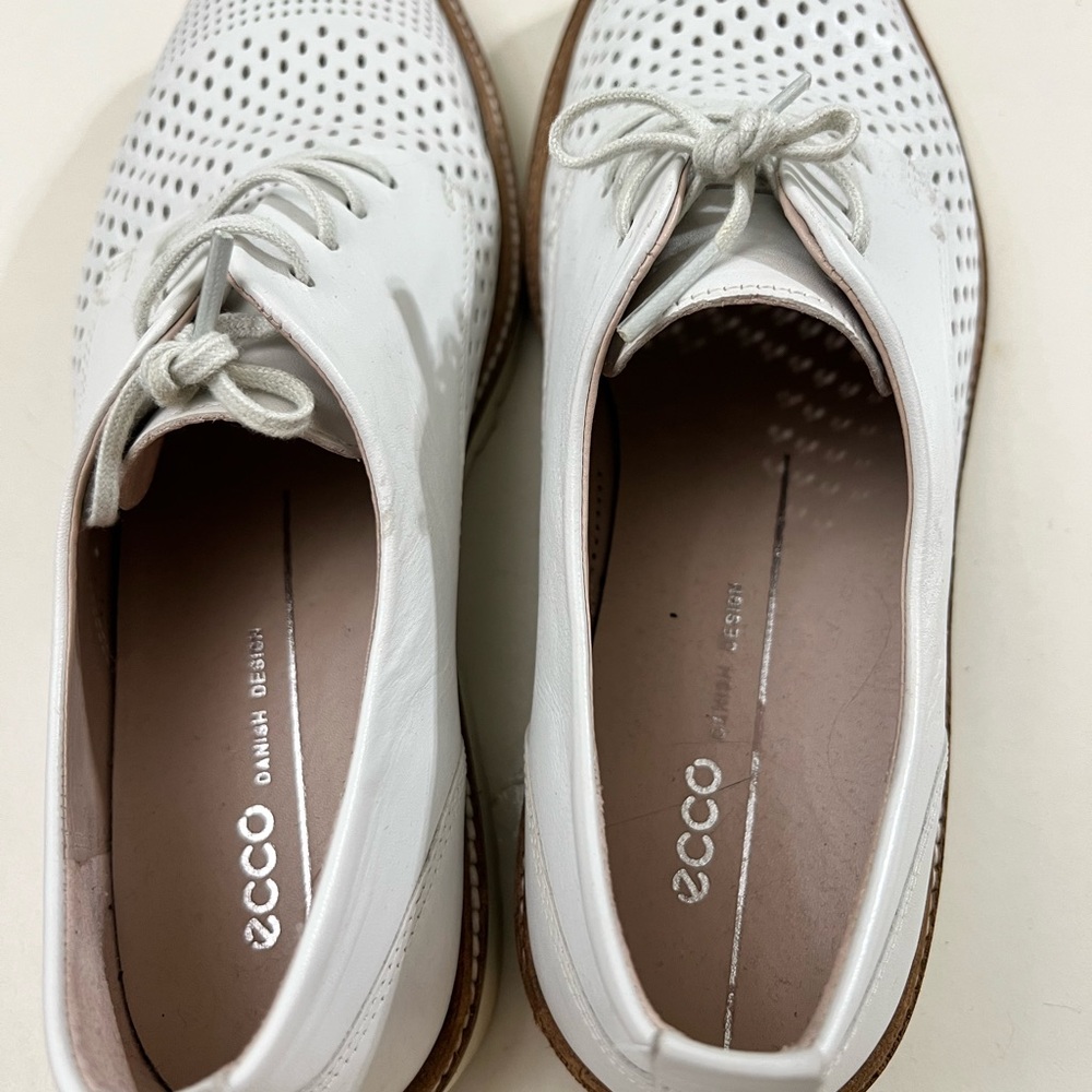 Ecco Insice Felicia White Perforated Oxford 7 7.5 - Picture 6 of 6